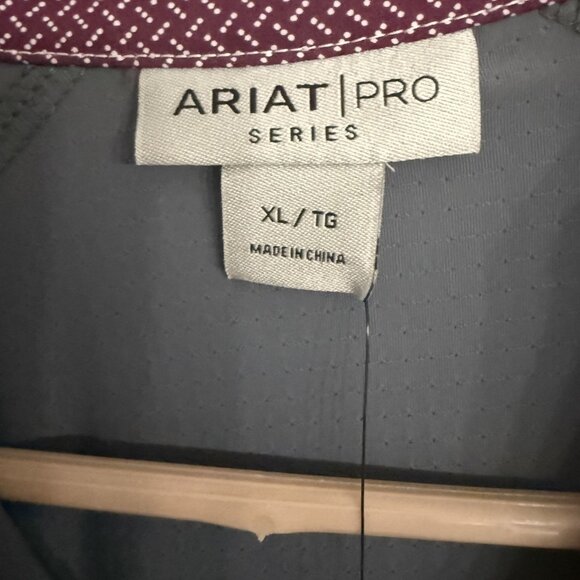 Ariat Pro Series English Show Shirt, gray Long sleeve - Picture 2 of 6